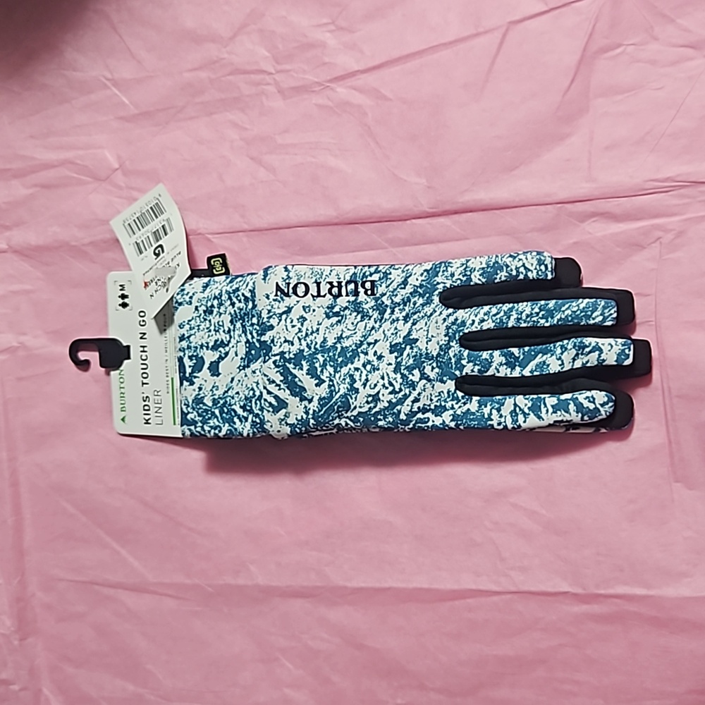 Burton Kids' Touch N Go Glove Liner: BLUE/BLACK: NEW WITH TAGS: SIZE MEDIUM